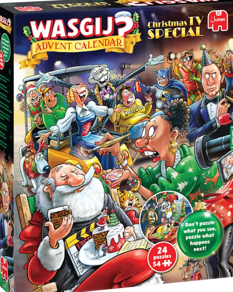 Wasgij - Adventskalender 2026 Kerstmis TV Special Puzzel (24 x 54 stukjes)