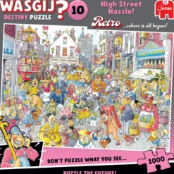Wasgij Retro Destiny 10 - Chaos in de Winkelstraat Puzzel (1000 stukjes)