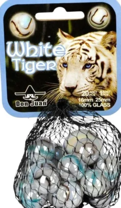 20+1 White Tiger Knikkers