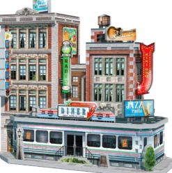 Wrebbit 3D Puzzel - Urbania Retropolis 1950’s Diner (425 stukjes)