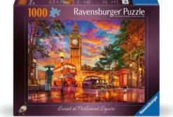 Zonsondergang op Parliament Square - Londen Puzzel (1000 stukjes)
